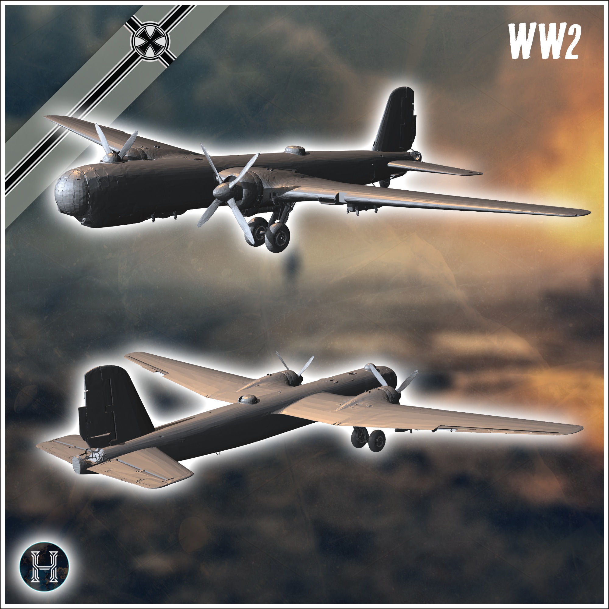 Heinkel He 177 Greif heavy bomber aircraft (7) - Germany Eastern Western Front Normandy Stalingrad Berlin Bulge WWII